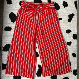 striped wide leg pants